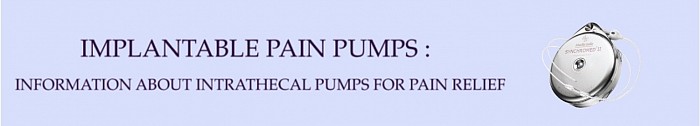 Implantable pain pumps