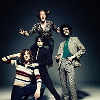 The Darkness : (from left) Dan Hawkins, Justin Hawkins, Rufus Taylor and Frankie Poullain