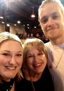 Me, my mom and Rufus Taylor, drummer for the band The Darkness and son of Roger Taylor (co-founder and drummer for the band Queen)..